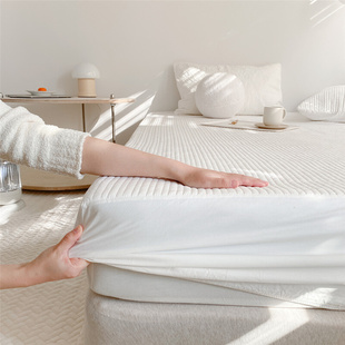 有态度全棉绗缝夹棉床笠床垫，保护套纯棉抗菌席梦思加厚全包防尘罩