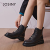 卓诗尼冬季女靴子女短筒靴子，圆头系带平跟韩版时装休闲马丁靴