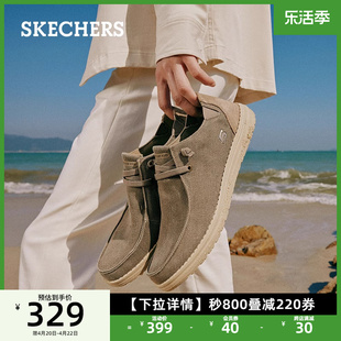 skechers斯凯奇夏季透气一脚蹬，懒人鞋乐福鞋，帆布鞋低帮休闲商务鞋