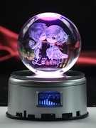 曼珠沙华彼岸花水晶球送女生礼物限定版七彩发光灯座3D立体花