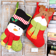 圣诞袜子礼物袋袜圣诞节装饰品挂件幼儿园儿童，圣诞老人糖果袋