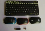 罗技键鼠套装 m185鼠标 k240单键盘 迷你便携无线键盘 接收器
