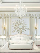 5d欧式石膏线壁纸轻奢立体电视背景墙纸美式客厅卧室床头装饰壁画