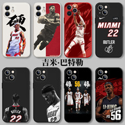 吉米巴特勒手机壳NBA热火苹果14iPhone13球衣12promax小米11黑色vivo迈阿密oppo周边iQ适用红米篮球华为i球星