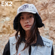 ex2伊海诗帽子，冬款女2023护耳帽子棒球帽户外登山帽男368042