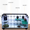 乌龟缸家用造景大型超白玻璃底部排水饲养箱鱼龟缸混养生态鱼