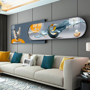 轻奢北欧客厅装饰画现代简约抽象沙发背景墙挂画方圆与形意创意画