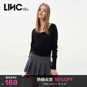 LINCCHIC金羽杰裙子高腰百褶A字裙JK裙半身裙短裙女S231SK031Y