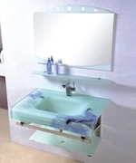 挂墙式洗脸盆洗手盆陶瓷盆钢化，玻璃盆浴室柜组合洗漱台洗面盆壁挂