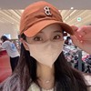 韩国MLB帽子深棕色B标字母鸭舌帽情侣休闲可调节棒球帽圆顶女CP77