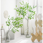 吊钟仿真植物假树枝树干，装饰室内客厅侘寂风，仿生绿植大型落地摆件