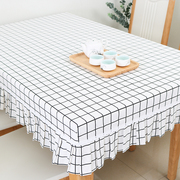 日系长方形餐桌套茶几套家用小清新布艺书桌台布，幼儿园桌套可定制
