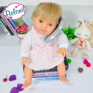 西班牙Belonil白色皮肤短发女孩装扮软质洋娃娃玩具关节可动60688