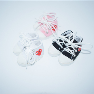 20CM棉花娃用鞋子EXO明星玩偶公仔球鞋换装配件运动休闲鞋爱心板