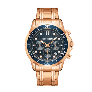 OCHSTIN品牌跨境高档男士手表精钢表带夜光防水石英表 男款表
