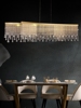水晶长方形餐厅吊灯简约北欧餐桌长条吧台服装店铺温馨卧室创意灯