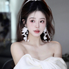 韩式新娘耳环饰品，甜美时尚耳钉结婚礼服白纱长款耳坠流行耳饰配饰