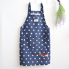 围裙厨房单层水玉点防泼水，日式女画画森系花艺家用厨房工作服