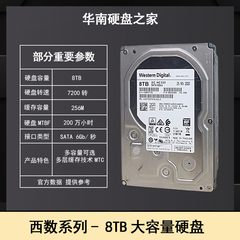 WD/西部数据HgUS728T8TALE6L4 8T企业级服务器机械硬盘256M HC320