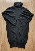 2024o+堆堆领黑色，羊毛蝙蝠袖，宽松短袖套头针织衫