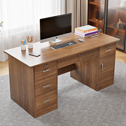 办公桌家用电脑桌台式简约桌子工作台带抽屉书桌，职员单人桌椅组合