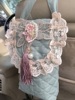 车用挂式纸巾套车载布艺蕾丝创意可爱客厅纸巾盒抽纸盒汽车装饰品