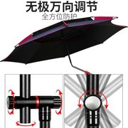拐杖伞钓鱼伞2.2/2.4米万向防雨折叠鱼伞垂钓伞遮阳伞渔具伞