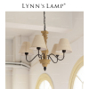 lynn's立意法式田园风，吊灯客厅卧室布艺，实木书房温馨中古房间灯