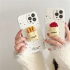 韩国小众泼墨面包番茄支架适用k70小米1412手机，壳k60红米k40k30note9创意1110青春k50至尊版13procivi2