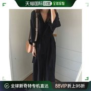 日本直邮miniministore春装，连衣裙黑色女士连长，款体衬衫时尚