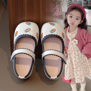 女童鞋可爱卡通公主鞋小童软底韩版儿童单鞋2024春季女宝皮鞋
