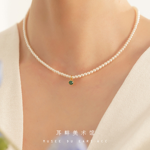 A小米珍珠项链女锁骨链法式复古高级感轻奢小众配饰2023设计