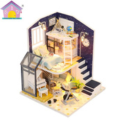 礼物手工diy小屋生日，房子模型玩具制作拼装创意建筑别墅阁楼小女