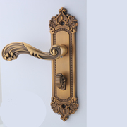 欧式黄古铜(黄古铜)室内门锁，家用换锁具实木，卧室门锁房间静音1x65孔通用型