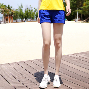 雪丘岛户外夏季纯色宽松短裤速干裤灯笼裤快干裤运动健身女士
