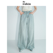 indicia标记夏季女装天丝牛仔裤休闲阔腿裤长款宽松长裤女