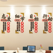 办公室背景墙面装饰贴画3d立体贴纸亚克力字画公司文化墙励志标语