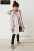 英国next女童大童亲子淡粉色棉服，中长款棉衣防雨派克u01-054