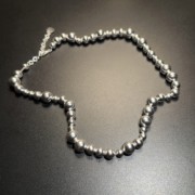 纯银夸张大项链珠子不规则欧美风925银饰品choker珠珠