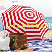海景拍摄创意主题道具红白，条纹伞外景沙滩伞v婚纱影楼道具