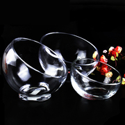 水果盘玻璃碗斜口家用果盘自助餐展示小料台沙拉凉菜酒店早餐器皿