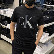 北美CK Jeans夏季男士休闲百搭印花Logo纯棉圆领短袖T恤衫