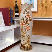欧式花瓶摆件大号客厅电视柜落地插花干花创意个性高奢华陶瓷装饰