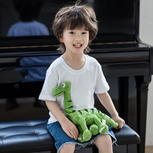 儿童立体t恤动物恐龙，衣服夏季两三岁小童男女童宝宝短袖纯棉上衣