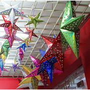 幼儿园墙纸贴酒吧装饰星星商场环境布置立体五角星灯罩挂饰