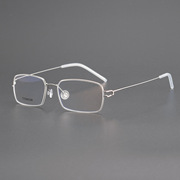 匠心手造林德同款超轻全框眼镜框架简约休闲细框方形眼镜tim可配
