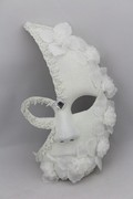 面具舞会公主威尼斯面具面具白色蕾丝水钻面具万圣节面具