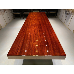 奥坎大板实木原木茶桌红木大板桌面办公茶板茶台桌子 320-95-10