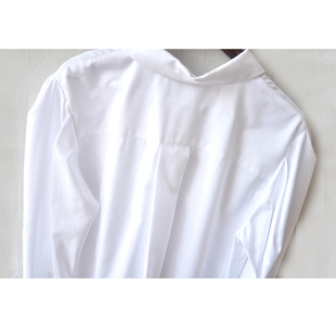纯棉设计感白衬衫女洋气小众白色，泡泡袖衬衫，轻奢质感韩国时尚外穿