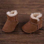 皮毛一体婴儿棉鞋婴幼儿棉靴软底，宝宝学步鞋，婴儿鞋子冬季雪地靴